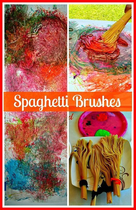 Art And Craft Activities For Toddlers
 Sensory painting with spaghetti brushes The kids have the