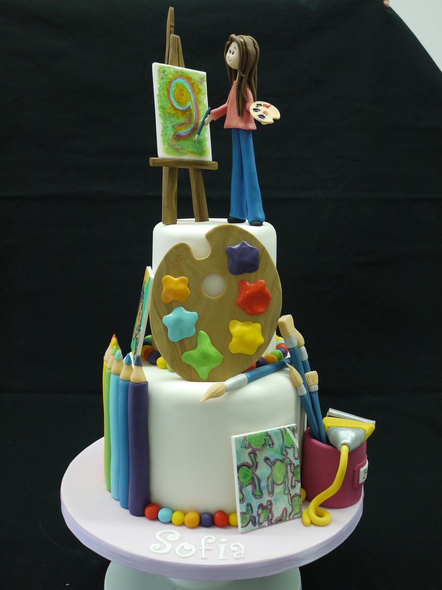 Art Birthday Cake
 Artist Cake CakeCentral