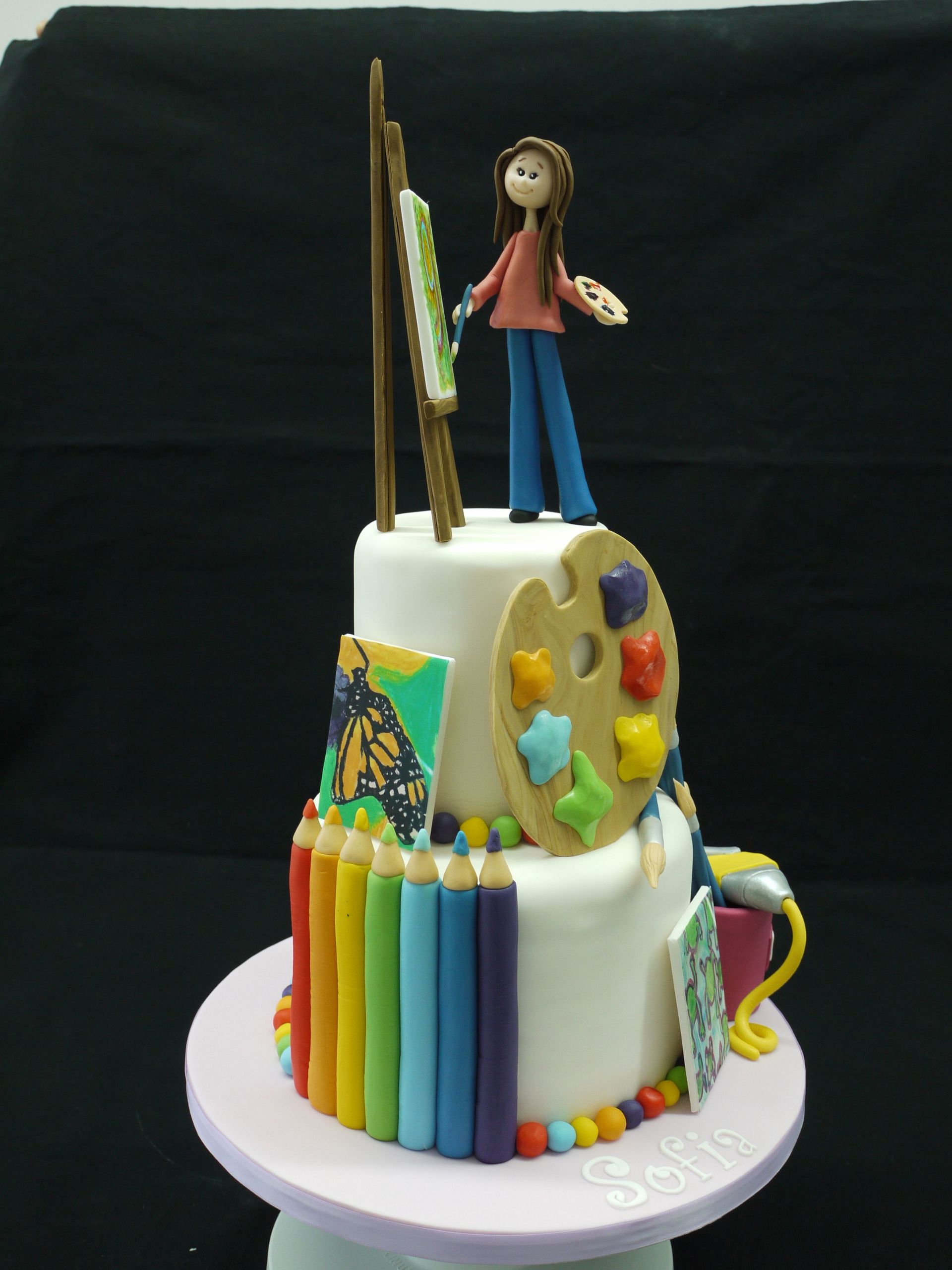 Art Birthday Cake
 Artist cake Artists cake