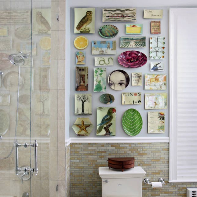 Artwork For Bathroom Walls
 Just Call It the LOOvre 15 Ways to Hang Art in the