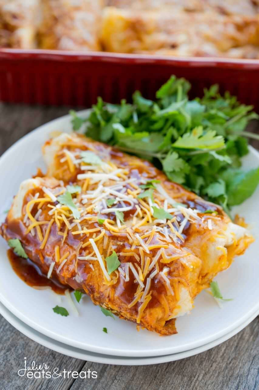 Authentic Mexican Main Dishes
 Beef and Potato Enchiladas Recipe Julie s Eats & Treats