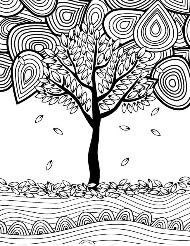 Autumn Coloring Pages For Adults
 12 Fall Coloring Pages for Adults Free Printables