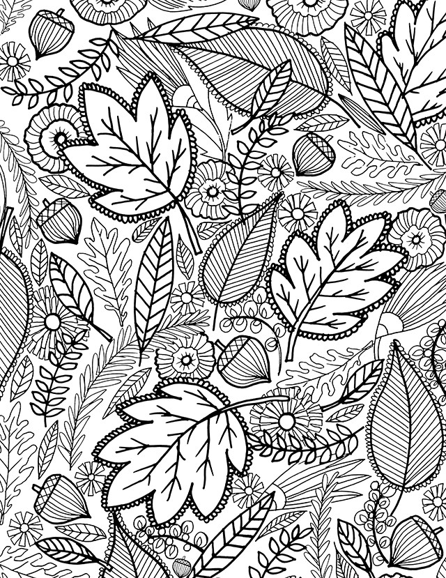 Autumn Coloring Pages For Adults
 alisaburke a FALL coloring page for you
