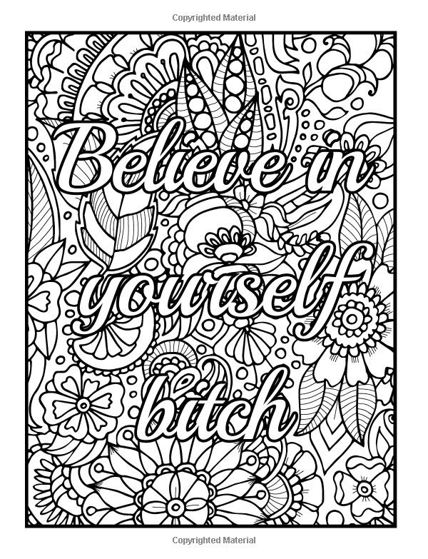Awesome Coloring Pages For Adults
 Amazon Be F cking Awesome and Color An Adult