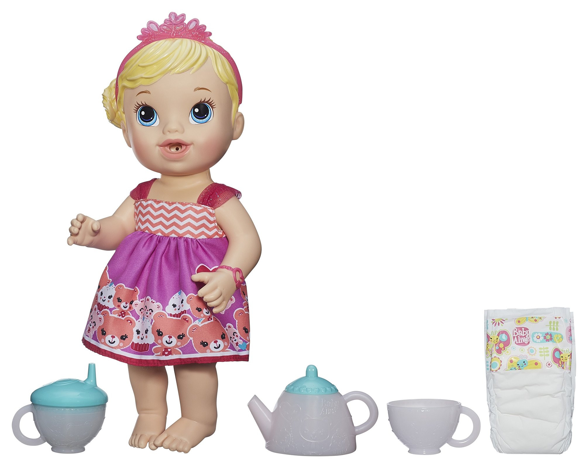 Baby Alive Tea Party Doll
 Baby Alive Lil Sips Baby Has a Tea Party Doll – Blonde
