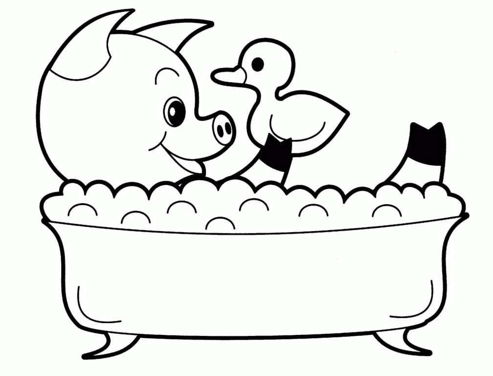Baby Animal Coloring Book
 Cute Baby Cartoon Animals Coloring Pages Coloring Home