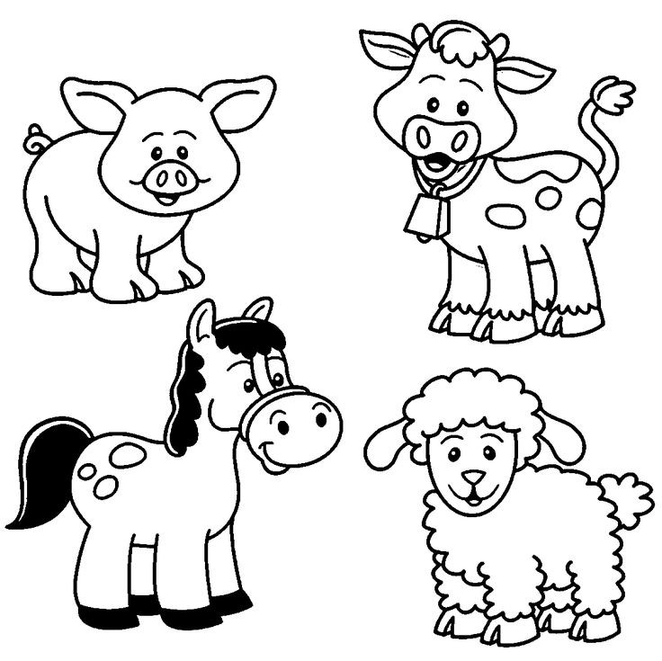 Baby Animal Coloring Page
 Baby Farm Animal Coloring Pages