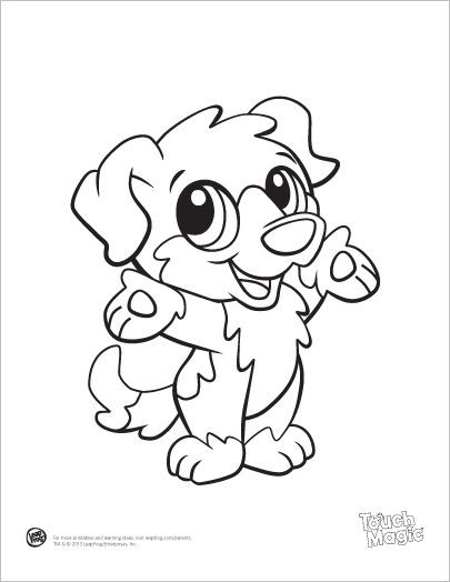 Baby Animal Coloring Page
 Learning Friends Dog baby animal coloring printable from