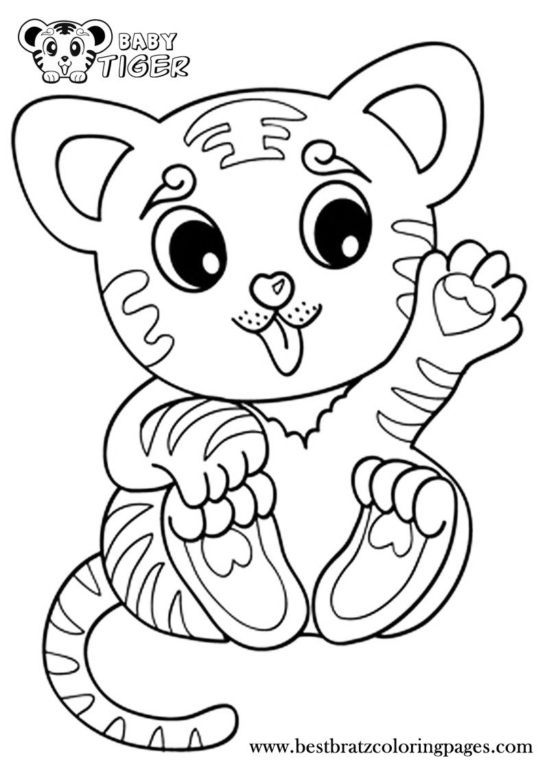 Baby Animal Coloring Sheets
 Coloring Pages Tiger Cubs Coloring Home