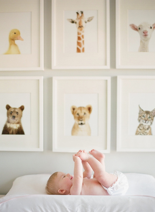 Baby Animal Nursery Decor
 Great wall theme from Luna Belle Bear