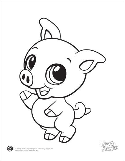 Baby Animals Coloring Book
 LeapFrog printable Baby Animal Coloring Pages Pig