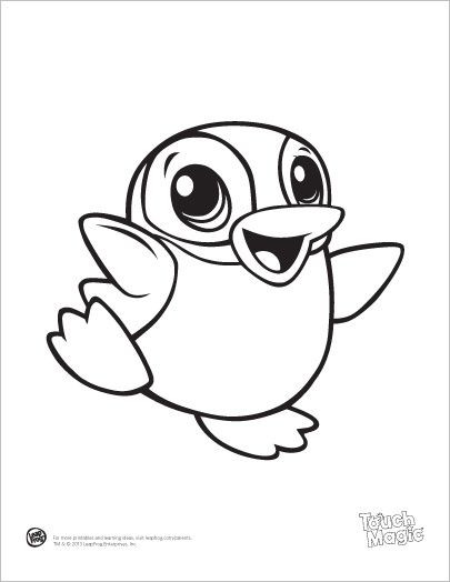 Baby Animals Coloring Book
 LeapFrog Printable Baby Animal Coloring Pages Penguin