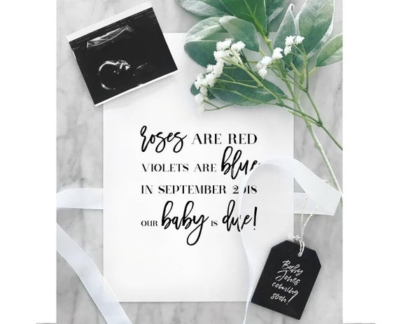 Baby Announcement Quote
 Pregnancy Announcement Inspirational Quote Poster