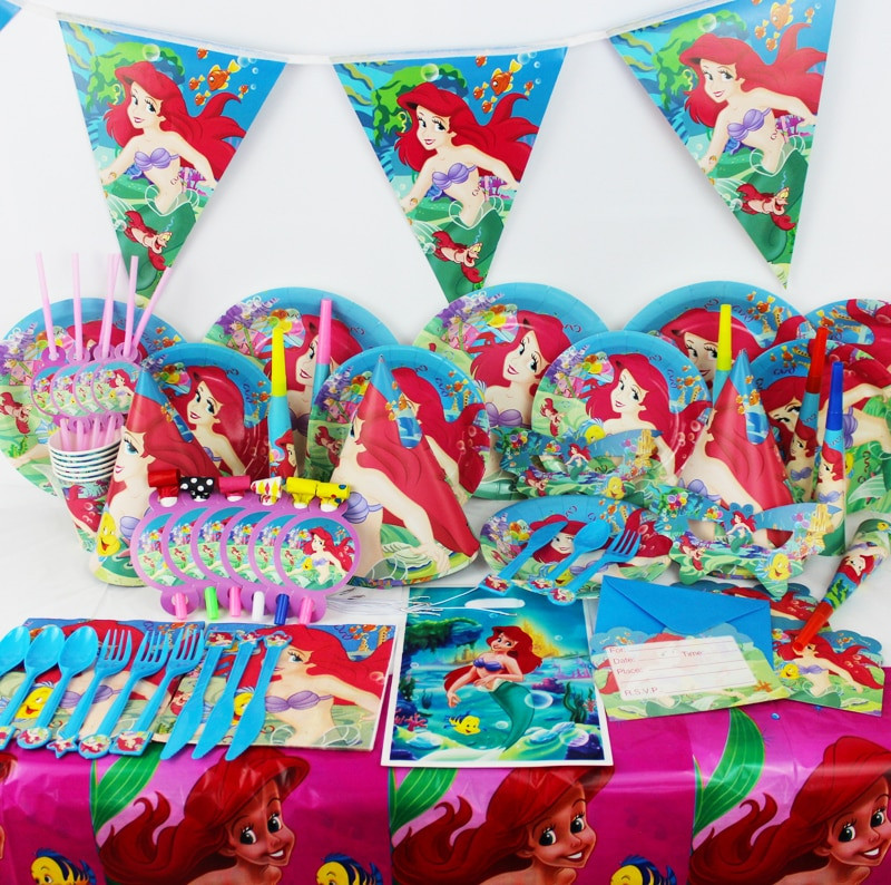 Baby Ariel Birthday Party
 78pcs 2015 Luxury Kids Birthday Party Decoration Set