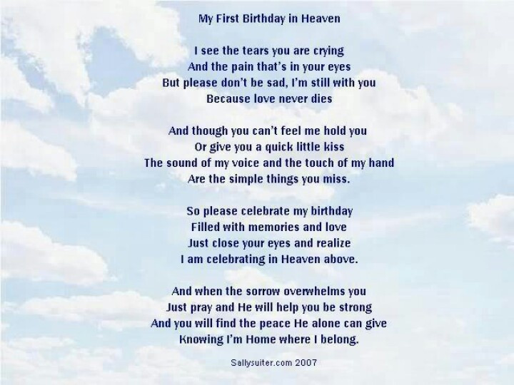 Baby Birthday In Heaven Quotes
 birthday poem from heaven