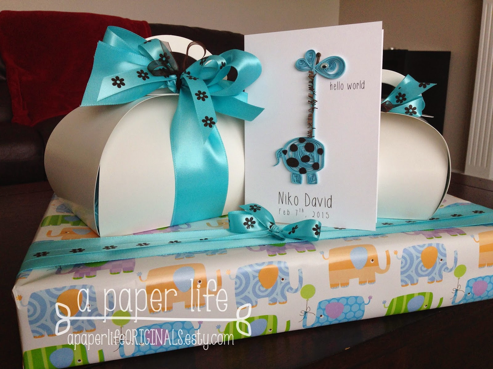 Baby Boy Gift Wrap Ideas
 as promised here is the packaging that went along