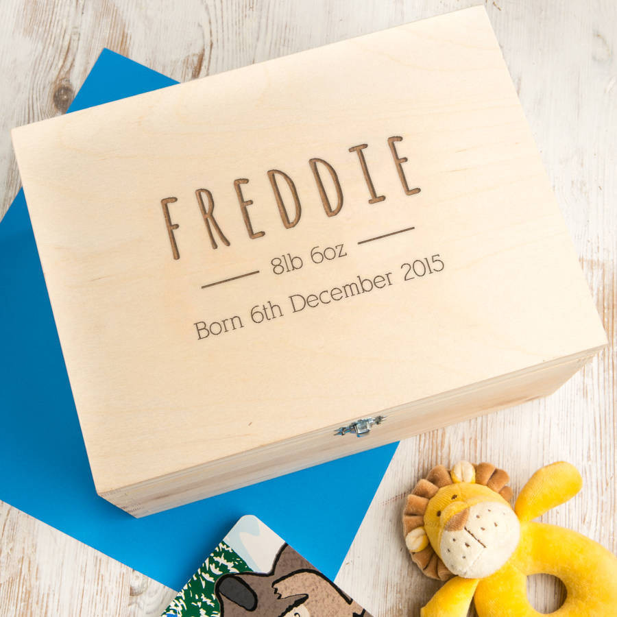 Baby Boy Keepsake Gift
 personalised baby keepsake memory box for new mums by