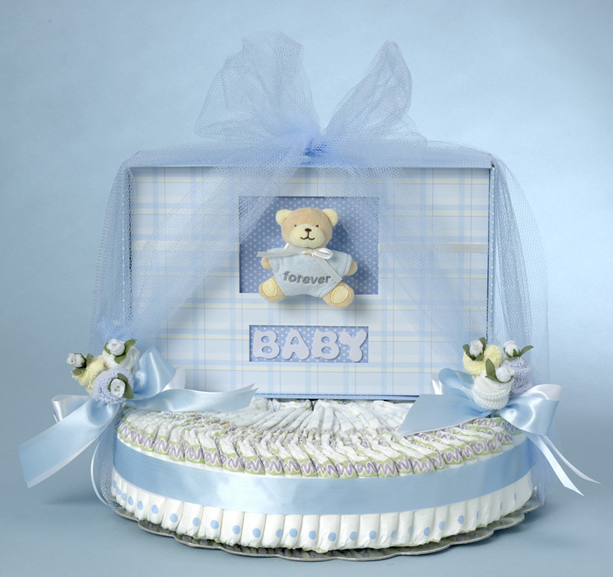 Baby Boy Keepsake Gift
 Keepsake Diaper Cake Gift for Baby Boy by Silly Phillie