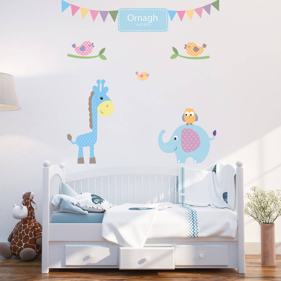 Baby Boy Wall Decor Stickers
 personalised baby boy wall stickers by parkins interiors