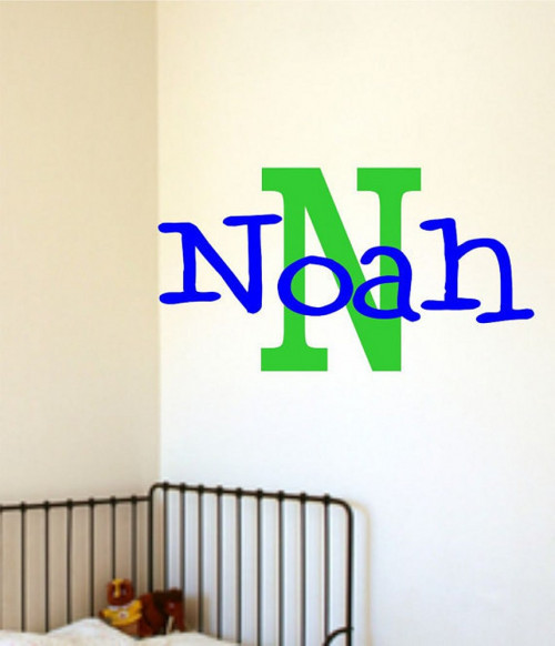Baby Boy Wall Decor Stickers
 baby boy name Wall Decal nursery kids Initial simple name