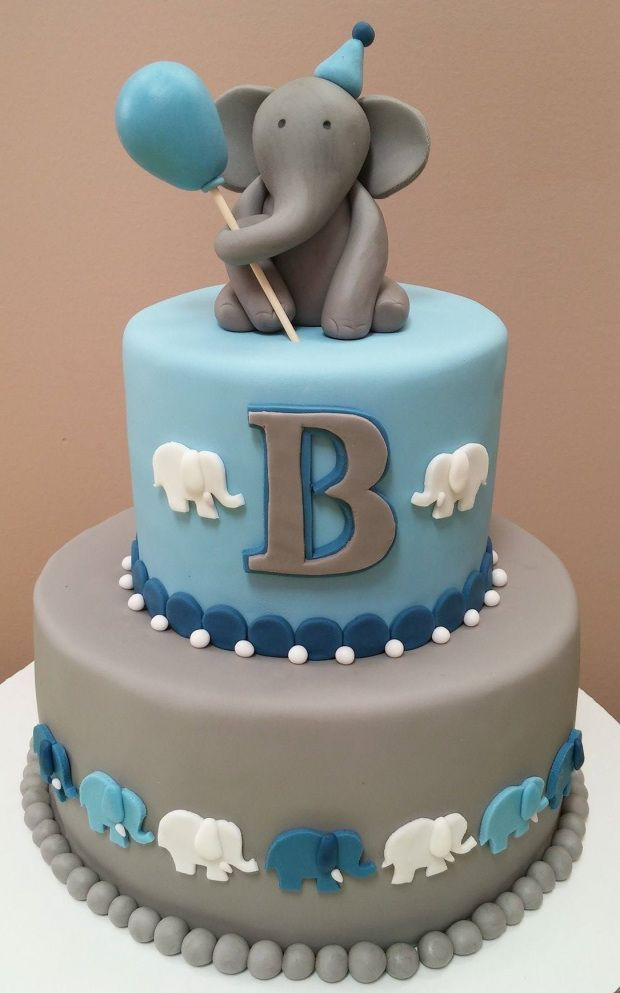 Baby Boys 1St Birthday Cake
 Elephant cake for a 1st birthday