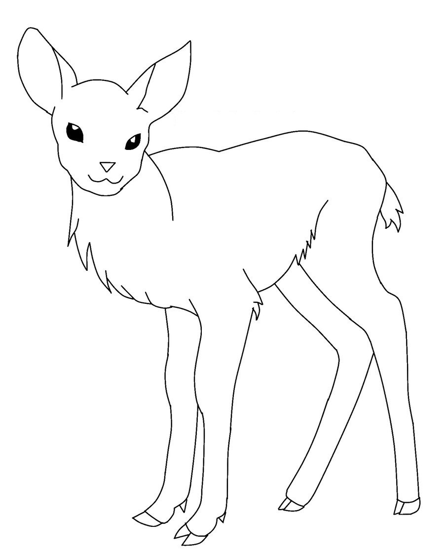 Baby Deer Coloring Page
 Free Printable Deer Coloring Pages For Kids