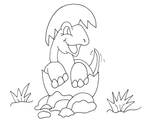 Baby Dinosaur Coloring Page
 baby dinosaur to colour