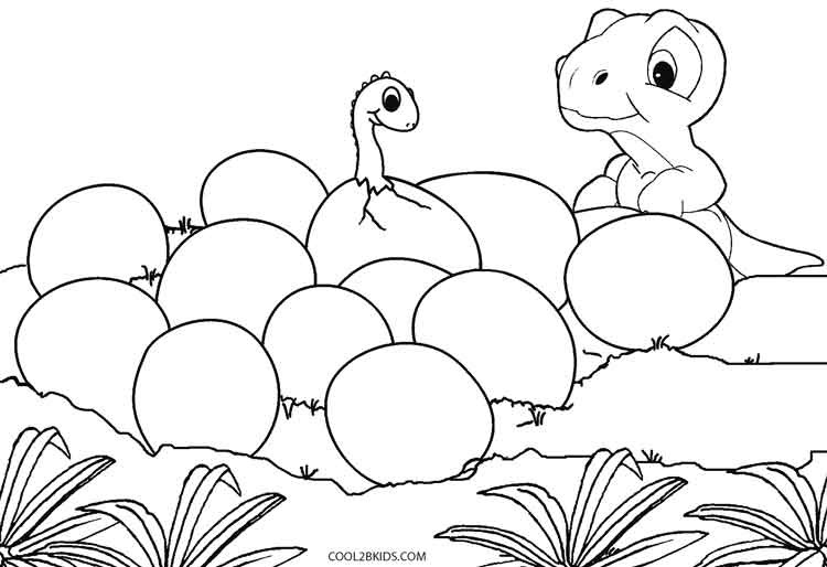 Baby Dinosaur Coloring Page
 Printable Dinosaur Coloring Pages For Kids
