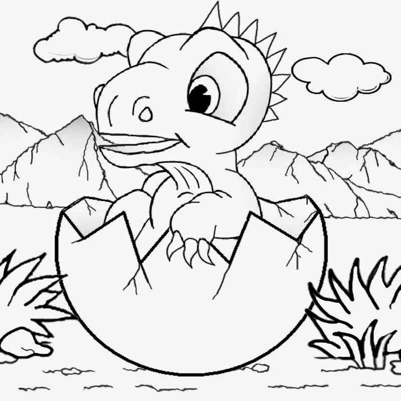 Baby Dinosaur Coloring Page
 free printable dinosaur coloring pages Itsy Bitsy Fun