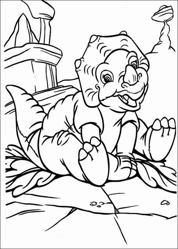 Baby Dinosaur Coloring Page
 baby dinosaur to colour