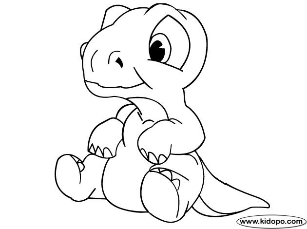 Baby Dinosaur Coloring Page
 Baby Dino coloring page