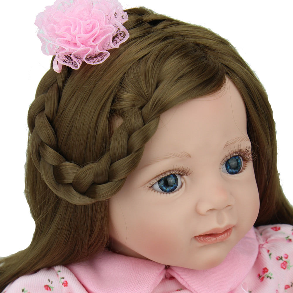 Baby Dolls With Red Hair
 24" Lovely Reborn Baby Dolls Long hair Girl Baby Toys Newborn Toddler ac pany