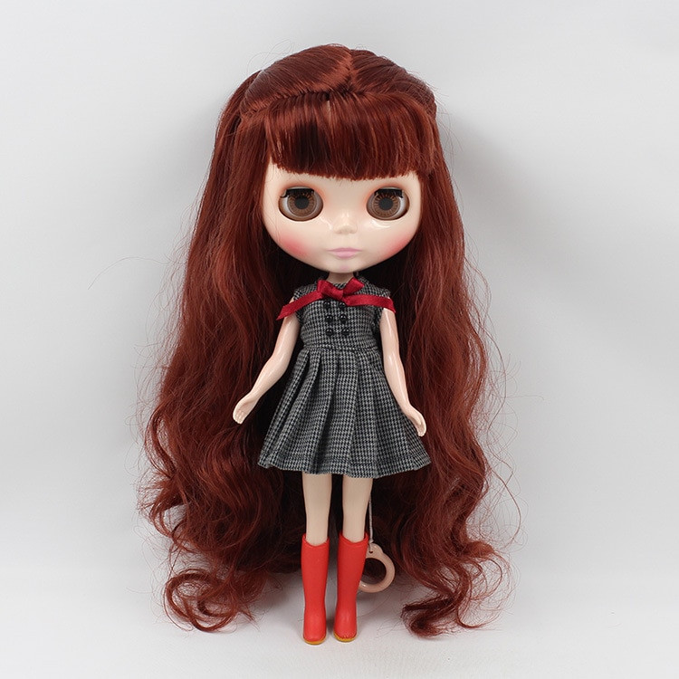 Baby Dolls With Red Hair
 Wine red hair Blyth Doll normal skin baby doll big head blyth dolls princess diy toy in Dolls