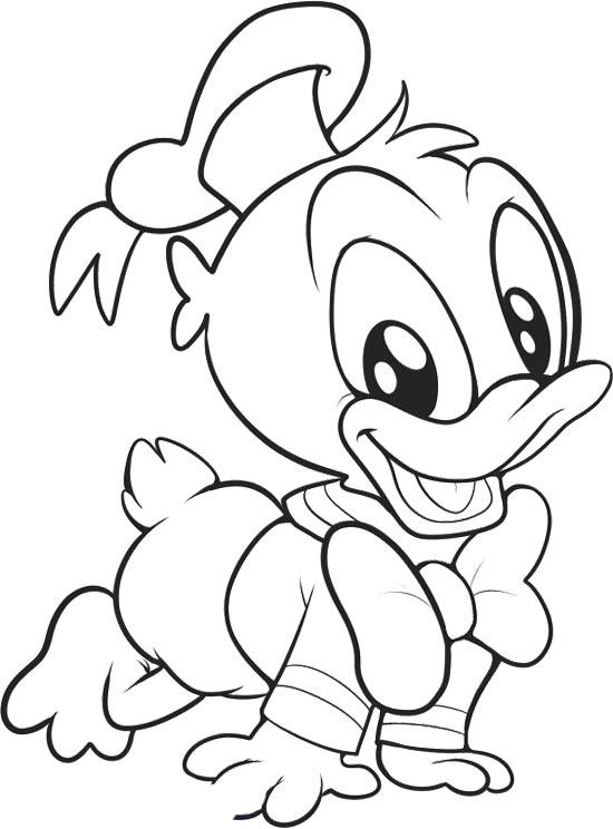 Baby Donald Duck Coloring Pages
 Baby Donald Duck Smile Coloring Page to go with our
