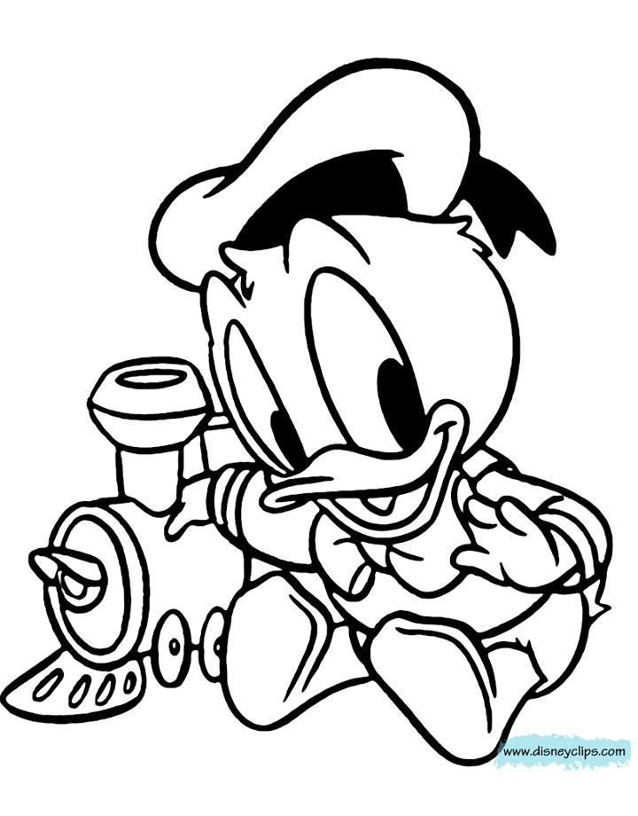 Baby Donald Duck Coloring Pages
 Disney Babies Coloring Pages 6
