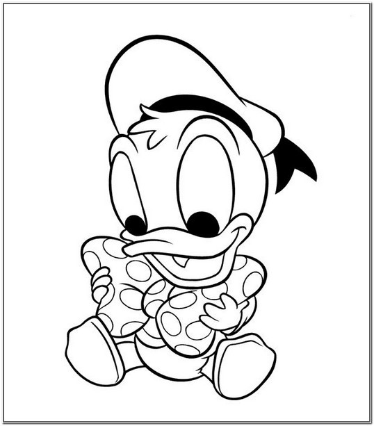 Baby Donald Duck Coloring Pages
 Baby Ducks Drawing at GetDrawings