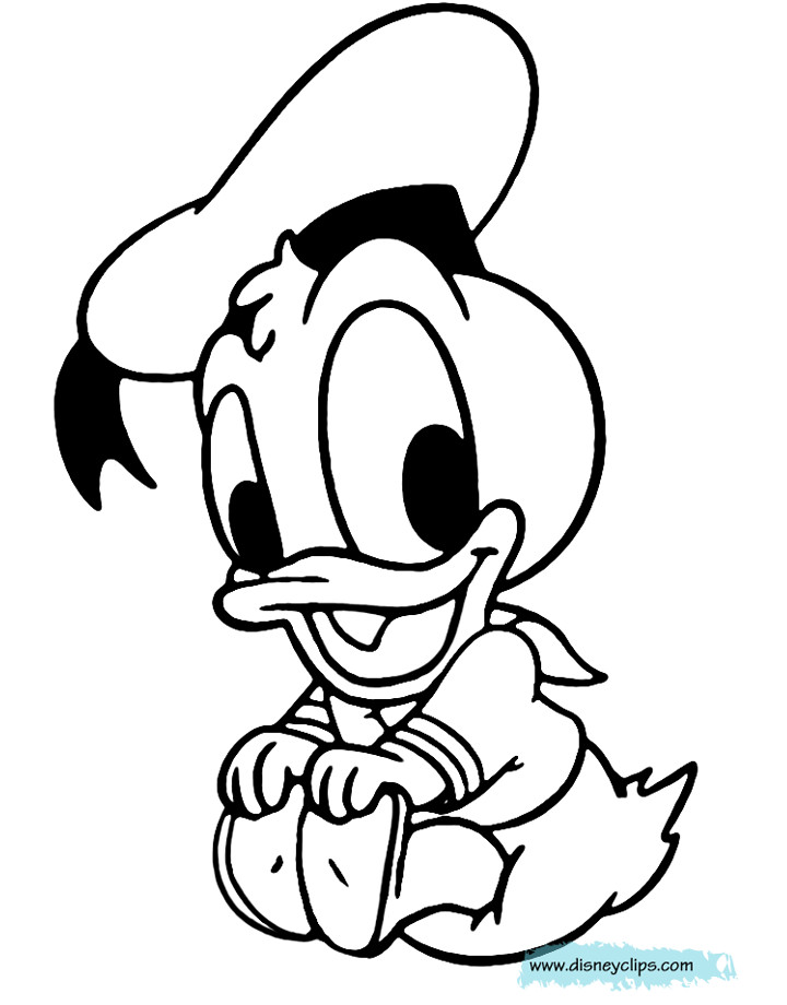 Baby Donald Duck Coloring Pages
 Disney Babies Coloring Pages 7