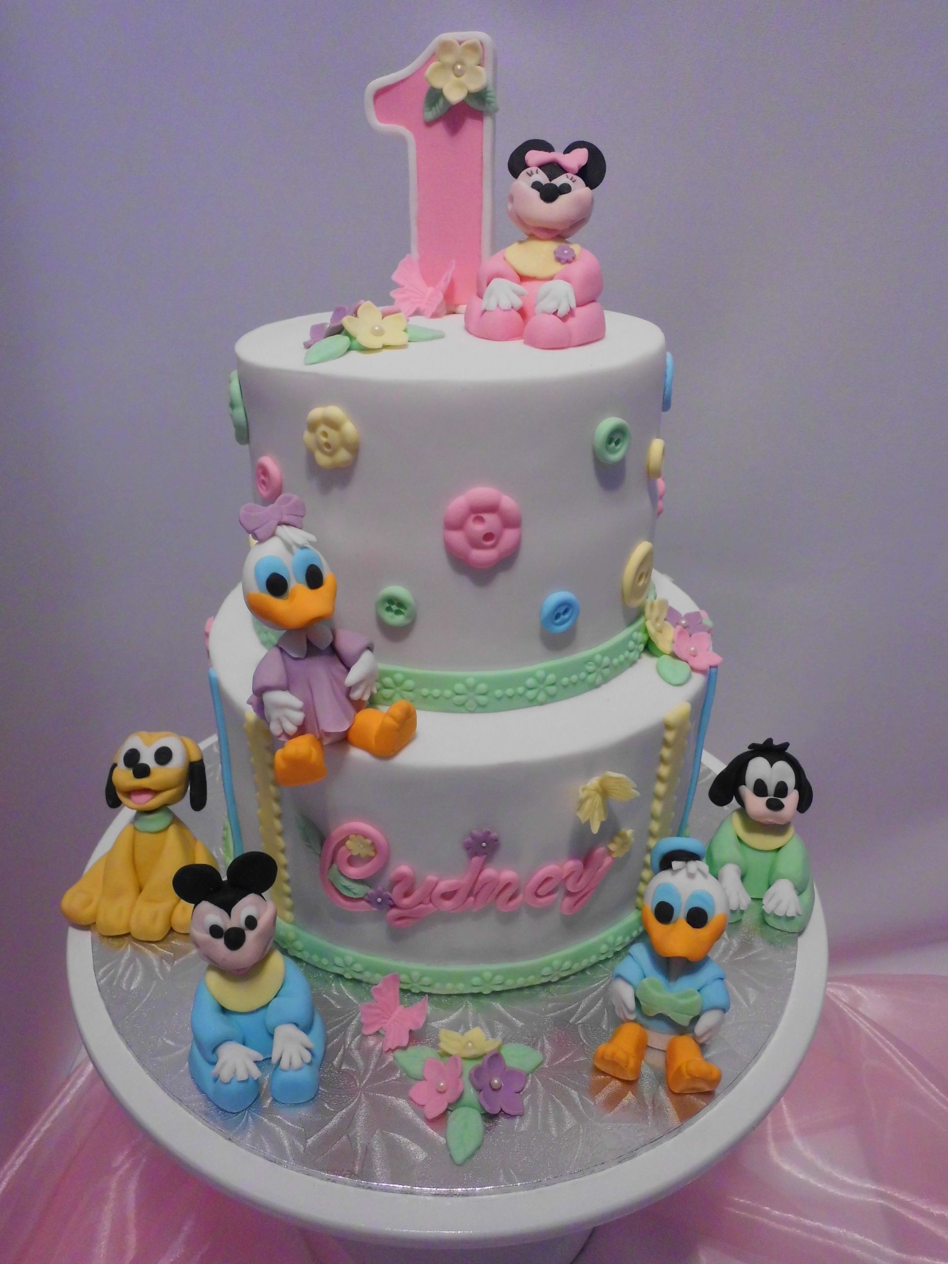 Baby First Birthday Cake Recipes
 Disney Babies First Birthday Cake CakeCentral
