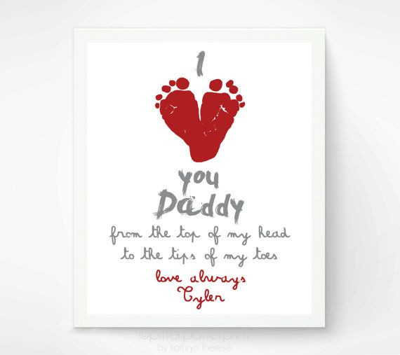 Baby First Valentine Day Gift
 Valentines Day Art Heart Footprints Red & Pink Baby Gift