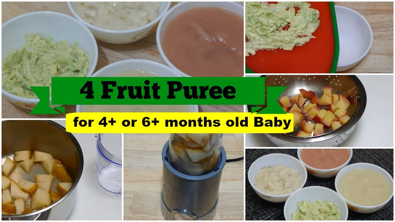 Baby Food Recipes For 10 Months Old
 4 Fruit Puree for 4 or 6 months Baby l Healthy Baby Food