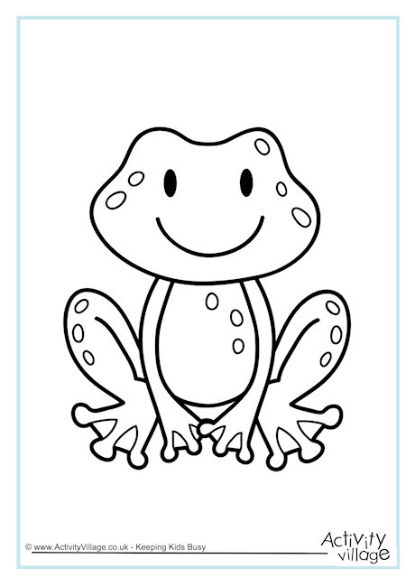 Baby Frog Coloring Pages
 Frog Colouring Page 2