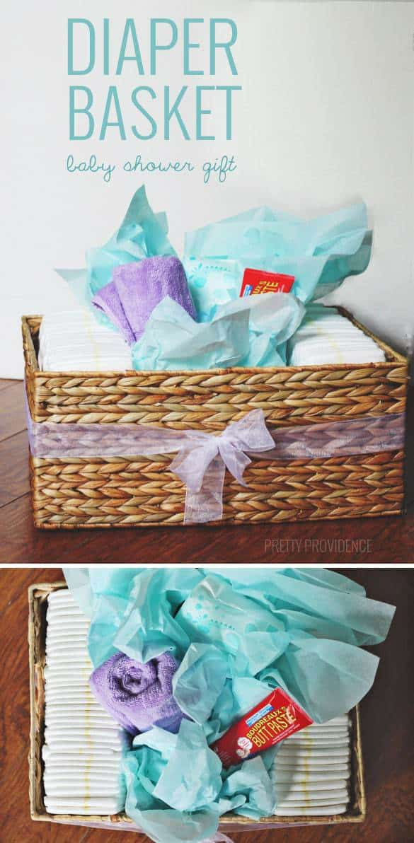 Baby Gifts Ideas Pinterest
 Diaper Basket Baby Shower Gift