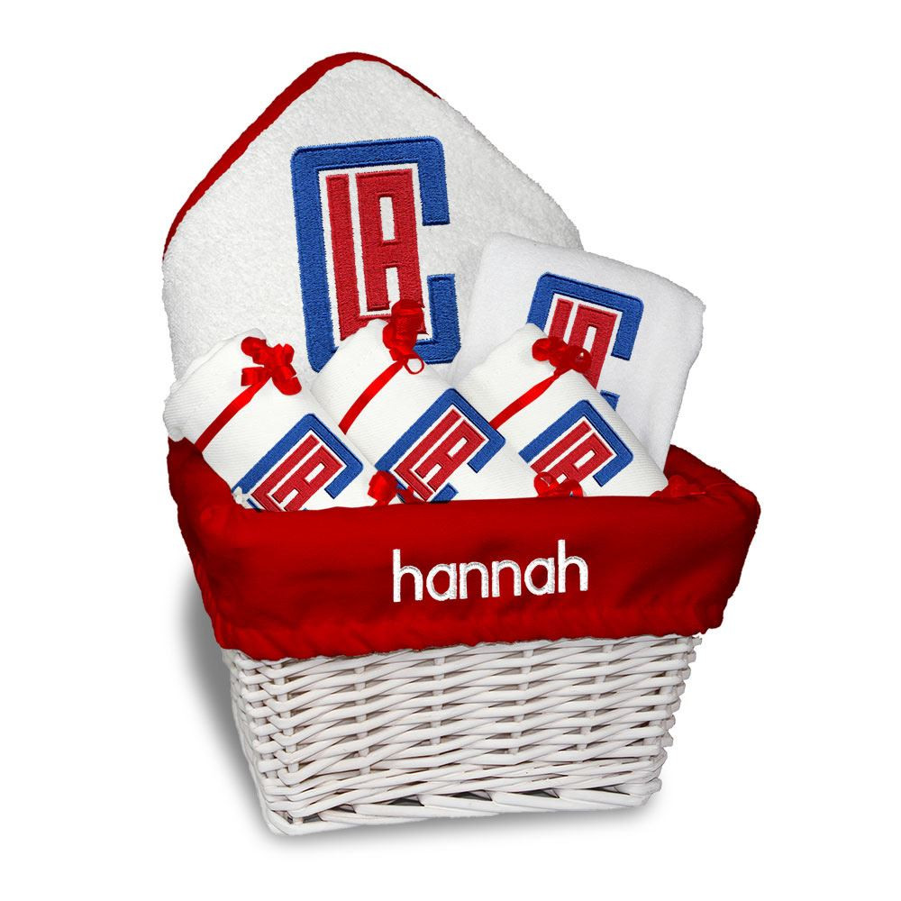 Baby Gifts Los Angeles
 Personalized Los Angeles Clippers Medium Gift Basket