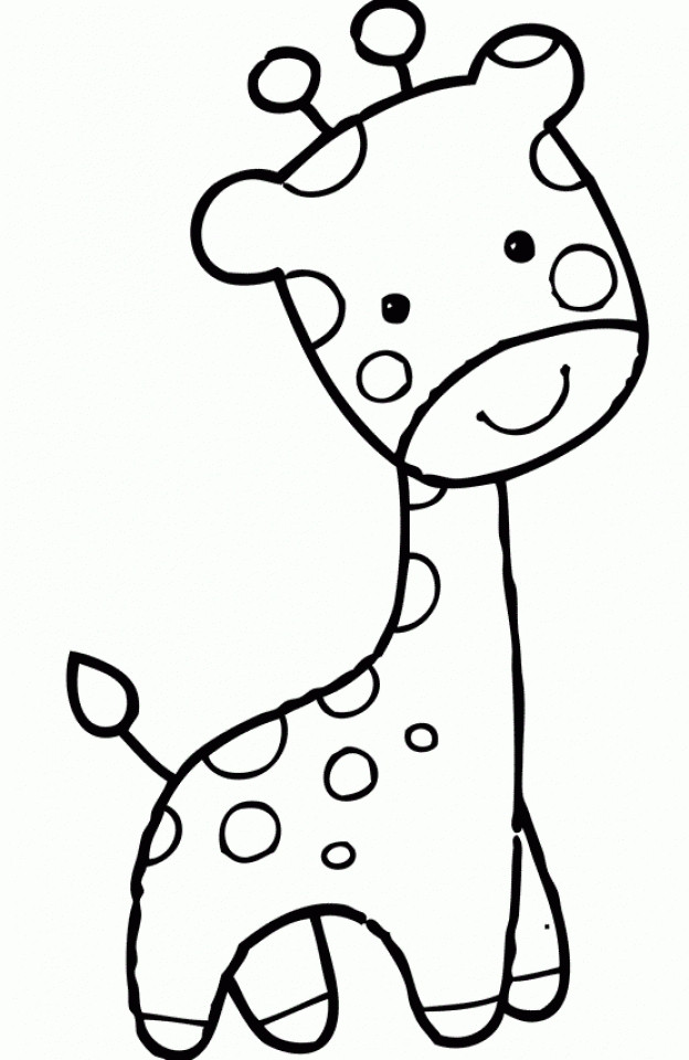 Baby Giraffe Coloring Page
 Get This Cute Baby Giraffe Coloring Pages for Preschool