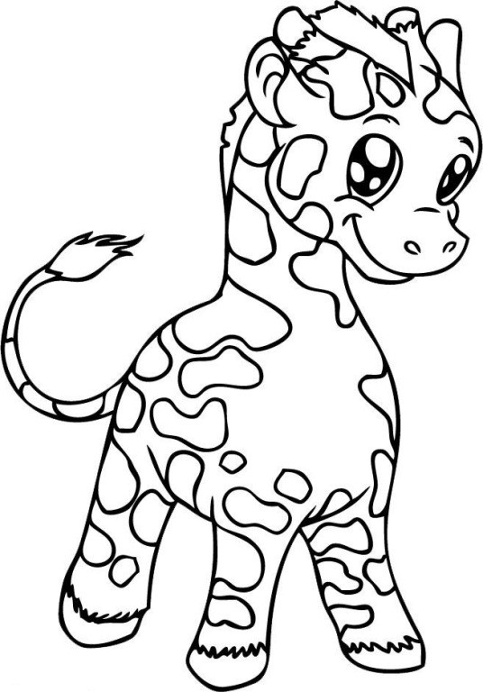 Baby Giraffe Coloring Page
 Kleurplaat Baby Giraffe