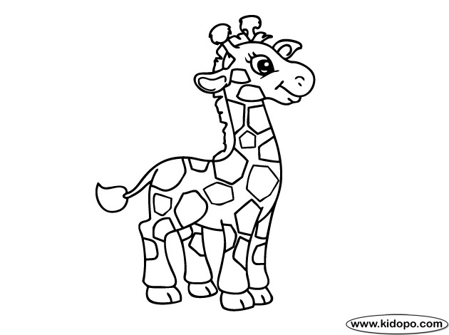 Baby Giraffe Coloring Page
 Small Giraffe coloring page