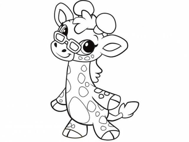 Baby Giraffe Coloring Page
 Get This Cute Giraffe Coloring Pages