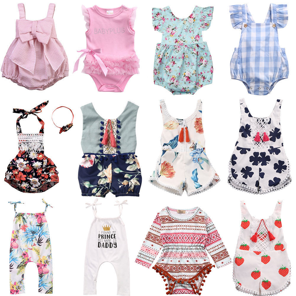 Baby Girl Fashion Outfits
 2017 Newborn Baby Girl Floral Romper Jumpsuit Outfits