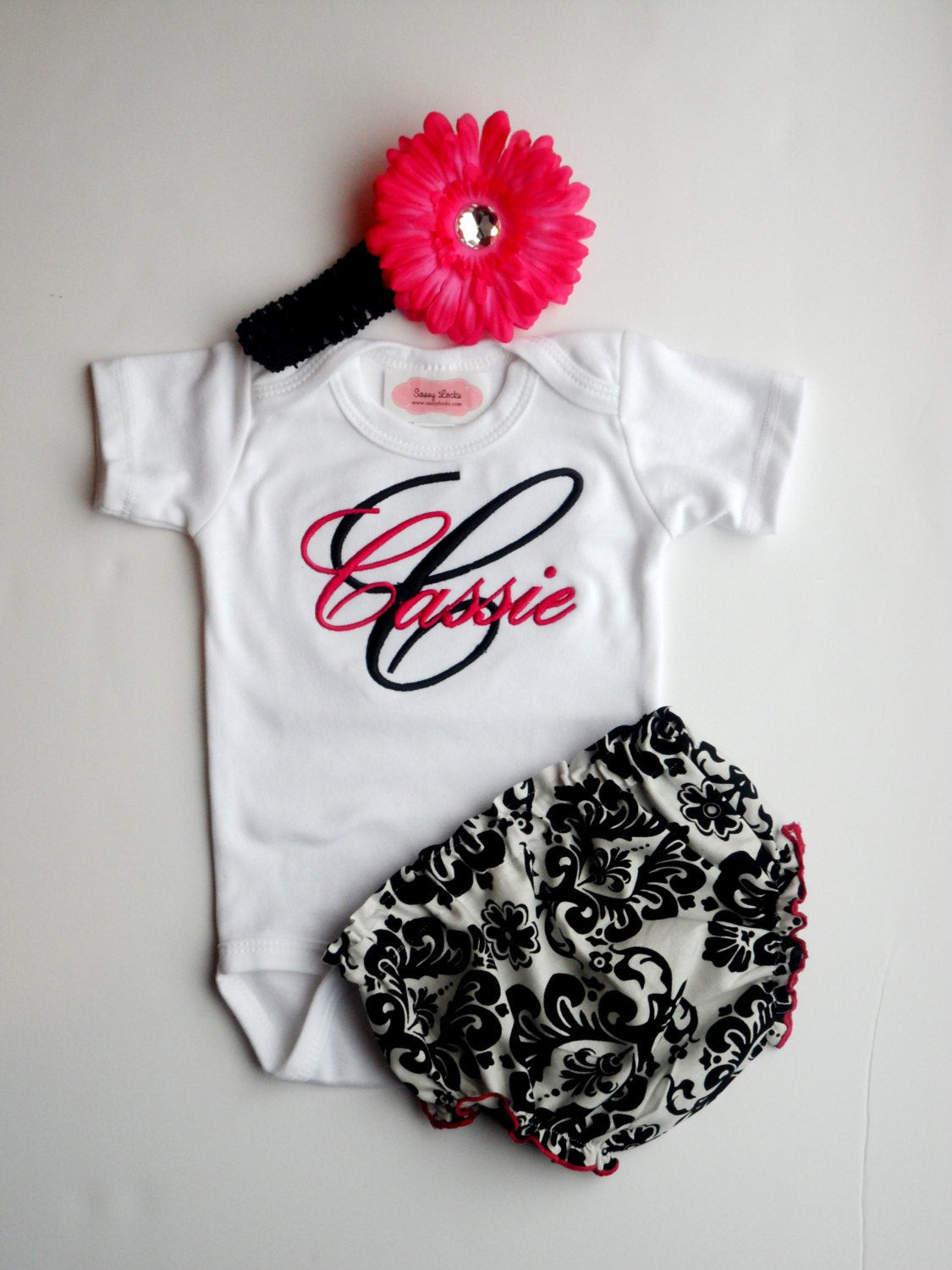 Baby Girl Fashion Outfits
 Personalized Baby Girl Clothes Damask Diaper Cover by