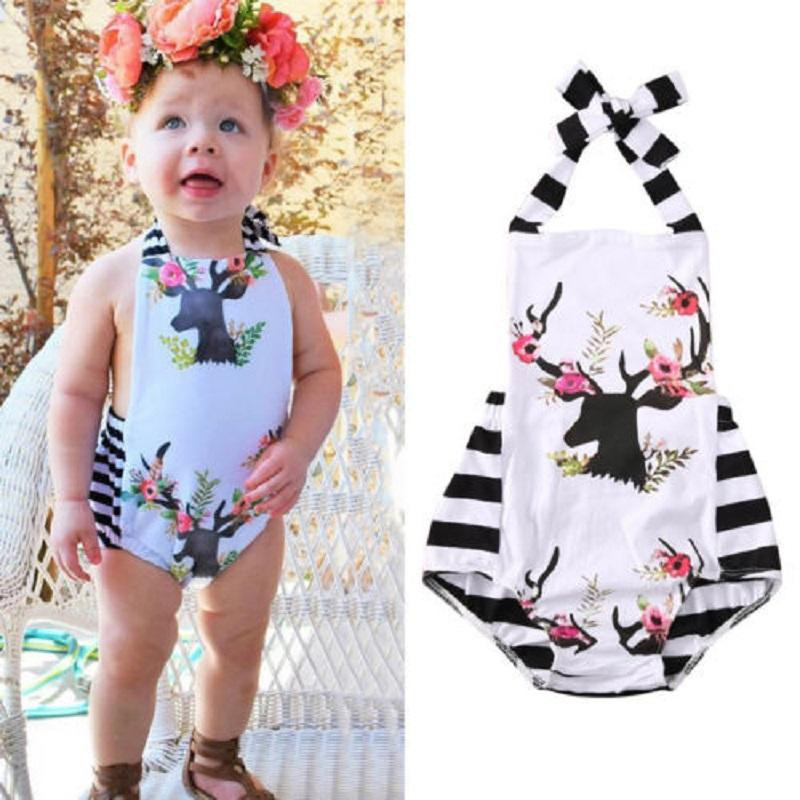 Baby Girl Fashion Outfits
 Best Baby Girls Clothes Newborn Infant Floral Deer Romper